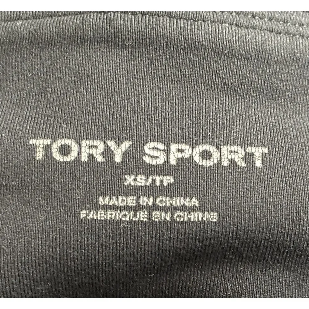 Tory Sport Black Cropped Leggings XS TP High Rise Athletic Yoga Workout Pants